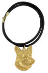 Cardigan Welsh Corgi - necklace with a dog in a gift box, gold-plated pendant for a dog lover, striking jewelry by Art-Dog black