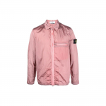 Stone Island Ss23 Nailon Meta Seeria &Uuml;hev&auml;rviline Metallik Nailon Pikkade Varrukatega T&otilde;mblukuga Rinnarihmaga Jakk Meeste jakid Roosa 781510919-V0080 XL
