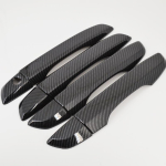 Carbon Fiber pattern Side Door Handle Cover Trim for Honda Civic tenth generation 2016 2017 2018 Left driving gray