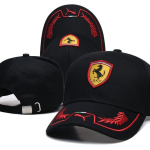 F1 Ferrari Meeskonna M&uuml;ts F&auml;nnide V&otilde;idus&otilde;idu Meeste Naiste Nokats Ratsutamine Suvine Pesapallim&uuml;ts Ferrari F430 Stradale 458 488 599 612 FF F12 jaoks black