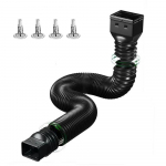 Pikendatavad vihmaveerennide torud kruvidega Reguleeritav &auml;ravoolutoru pikendus Vihmavee &auml;ravool must