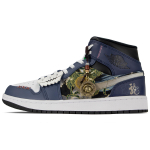 Jordan Air Jordan 1 Summutus Libisemiskindel Kulumiskindel Keskmise s&auml;&auml;rega Vintage Korvpallijalatsid Meeste Sinine Valge DQ8426-301(Meeskond160-) 42.5
