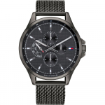 Tommy Hilfiger Shawn Halli sihverplaadi ja halli metallkorpusega meeste kvartsikell 1791613 hall