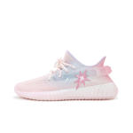 Adidas Originals Yeezy Boost 350 V2 Cushioning Slip Resistant Low top Casual Shoes Unisex Ice Pink Blue HQ6316(Team186-) 37⅓ white