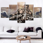 5 tk l&otilde;uendseina kunstipostri maali animatsioon P&otilde;hjat&auml;he rusikas tapeet kodu kaunistuspilt prindi elutoa seinamaal 40x60 40x80 40x100cm gray