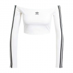 adidas Originals Naiste Adicolor Avatud &Otilde;lgadega Pikkade Varrukatega Topp 'Valge/Must' JD0275 L