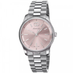 Gucci YA1265061 G-Timeless Roosa sihver naiste k&auml;ekell 29 mm roosa