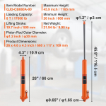 SucceBuy 3/8 tonni h&uuml;drooniline pika kolviga tungraud mootorit&otilde;stuki silinder &uuml;he kolbpumbaga, mootorit&otilde;stukite, h&uuml;droonilise garaaži jaoks 8T Single Pump