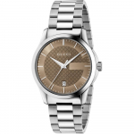Gucci YA126445 G-Timeless Pruuni sihverplaadiga Unisex K&auml;ekell 38mm pruun