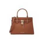 Michael Kors Hamiltoni seeria Commuter Klassikaline nahast lukuga kott Crossbody &Otilde;lakott Totes Kesk suuruses Naiste kotid Pruun 35T1GHMS2L-230 Basic Set (Bag+Dust Bag)
