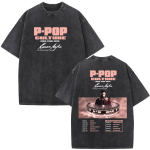 R&auml;ppar Karan Aujla Tuuri Graafikaga Vintage Pesu T-s&auml;rgid Unisex Naiste Mood Hiphop T-s&auml;rgid L&otilde;dvad Vabaaja Puuvillased Gooti Punk T-s&auml;rgid M black