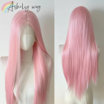 Heleroosa parukas naistele 13x4 pitsist esiosa parukas 26-tolline pikk sirge s&uuml;nteetiline parukas pehme loomulik kuumakindel kiud Cosplay parukas gray