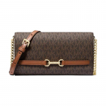 MICHAEL KORS Carson Hobuseraua Pandlaga Reguleeritava Ketiga &Otilde;larihmaga Magnetkinnitusega Kunstnahast Crossbody Kott Suur Naiste Tume Pruun pruun