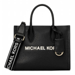 MICHAEL KORS Mirella kaubam&auml;rgi logo kuldsed detailid lukuga kinnisega nahast kott kott ostukott &otilde;lakott crossbody k&auml;ekott v&auml;ike naiste must must