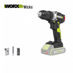 WORX 20V harjadeta juhtmeta puur CN pistikuga (adapter kaasas)