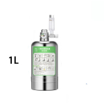 ZRDR Akvaariumi CO2 generaator Mulliloendur Elektromagnetiline ventiil Terasest balloon Toormaterjal Reaktsioonivesi Taimede CO2 generaator 1L white