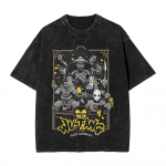 R&auml;pparite klann Wu Tang Globaalne tuur Mercah Graafilise tr&uuml;kiga T-s&auml;rk Harajuku Mood &Uuml;legabariidiline T-s&auml;rk Mehed Naised Vintage Pesemiskvaliteediga Puuvillased Topid S mitmev&auml;rviline