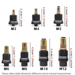 7 tk Needip&auml;hkli T&ouml;&ouml;riistakomplekt M3 M4 M5 M6 M8 M10 M12 S&uuml;sinikterasest Puuri Adapter Needip&auml;hkli T&ouml;&ouml;riist Autole / Riiulitele Needip&uuml;stol Needip&auml;hkel