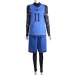 Bluelocki Cosplay Kost&uuml;&uuml;m Rollim&auml;ngu F&auml;nnidele NO.11,M blue