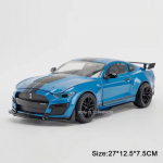 Suur suurus 1/18 Mustang Shelby GT500 sulamist valatud metallist sportauto mudelid 4 ust saab avada metallist s&otilde;idukid laste m&auml;nguasjadeks kingitusteks sinine