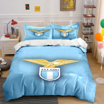 S.S.  . Lazio logo voodipesukomplekt Voodipesu tekikoti komplekt Tekikott padjap&uuml;&uuml;rid (1 * Tekikott 2 * Padjap&uuml;&uuml;ri, ilma tekita) 135x200cm