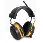 Uuendatud Bluetooth 5.3 kuulmiskaitse peakomplekt FM/AM raadioga, 25dB NRR ohutusk&otilde;rvaklapid niitmiseks, t&ouml;&ouml;tubadeks (Black,25dB) must