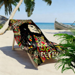Bob Marley prindiga r&auml;tik, suur pehme kiiresti kuivav r&auml;tik randa, telkimiseks, ujumiseks 80cmx160cm(31x63inch)