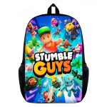 Stumble Guys Multikas Laste Seljakott Algkooli &Otilde;pilastele - Kerge Ergonoomiline &Otilde;lakott Prinditud Kujundusega Design 1 blue