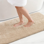 Olanly Luksuslik Vannitoa Vannimatt Imav Du&scaron;imatt Libisemisvastane Paks K&ouml;&ouml;gip&otilde;randavaip Pehme Kohev Elutoa Kaunistus Pl&uuml;&uuml;svaip 61x119cm(24x47inch) beež