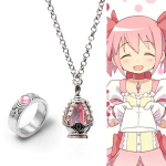 Anime Puella Magi Madoka Magica Cosplay Kaelakee Kaname Madoka Miki Sayaka Hingekivi Ripats Kaelakee S&otilde;rmuste Komplekt Moodsad Ehted Kaname Madoka beige