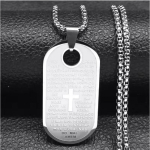 Ripats Meeste Mood Lihtne Ruudukujuline Br&auml;nd Risti Ehted Kaelakee 50CM(Necklace Size) gray