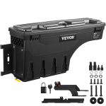 VEVOR veoauto kastip&otilde;hja hoiukast, lukustatav parooliga tabalukuga, 6,6 Gal/25 L ABS-ist rattakoopa t&ouml;&ouml;riistakast, veekindel ja vastupidav 92.5 x 28 x 42.5 cm