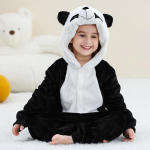 Laste kapibaara flanellist tekk-p&uuml;ksid Talvine kapuutsiga laste kost&uuml;&uuml;m Riided Jumpsuit &Ouml;&ouml;riided Hommikumantel Poistele T&uuml;drukutele 120 white