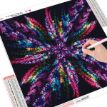 T&auml;is&uuml;mmargune puur 5D DIY teemantmaal Mandala 3D tikandid Ristpistes 5D Kodukaunistuse kingitus 20*20 cm