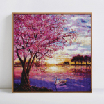 DIY teemanttikandid Scenic teemantmaal T&auml;is&uuml;mmargune teemantmosaiikristpiste 30x30CM