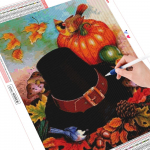 Teemanttikandid k&otilde;rvits Teemantmaal T&auml;ielik &uuml;mmargune pilt kividest kunsti multifilm Halloween 20X30CM