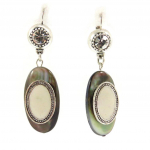 Les Tr&eacute;sors De Lily [J6806] - Boucles Cr&eacute;ateur 'Kilimanjaro' nacre hall