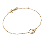 Les Tr&eacute;sors De Lily [K3404] - Bracelet Plaqu&eacute; or 'D&eacute;esse' blanc dor&eacute; - 8 mm kuld