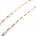 Altesse [L2933] - Collier acier 'Chor&eacute;graphie' c&eacute;ramique blanc valge