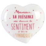 Les Tr&eacute;sors De Lily [Q9321] &ndash; valge ema s&uuml;damega keraamiline ehtekarp (Ema, sinu kohalolek annab mulle ainulaadse tunde) &ndash; 10x9. 5x4. 6 cm valge