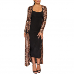 VANA WOMEN'S WEAR &otilde;htupidu Sequin Perspective pikkade varrukatega Maxi? Mantli kleit kardigan M must