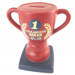 Les Tr&eacute;sors De Lily [N8638] - Keraamiline hoiup&otilde;rsas  Champion Biker  punane - 17x15x10 cm punane