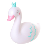 Les Tr&eacute;sors De Lily [Q4433] - Disainer &ouml;&ouml;lamp 'Swan' valge mitmev&auml;rviline - 22x22x12 cm valge