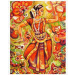 Teemantmaal Ristpistes India klassikalise tantsu maalimine t&auml;isteemanttikandid 20X30CM