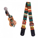 Moodne reguleeritav tr&uuml;kkimine rahvuslikus stiilis ukulele rihm pehme PU-nahast peaga