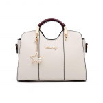 SCIONE moodne naiste suur kott, suure mahutavusega lihtne &otilde;lakott 28.5cm*13cm*27cm valge