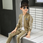 Uus kevad 4&ndash;12-aastastele poistele r&otilde;ivakomplektid teismelistele beebipoistele spordiriided kooliriided lastele &uuml;likonnakomplektid poistele vormir&otilde;ivad jakid p&uuml;ksid 120 armee roheline v&auml;rv