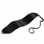 XINRAN siidist sirge kunstjuukseklamber, naiste n&ouml;&ouml;riga hobusesaba must pruun kuldne parukas 5