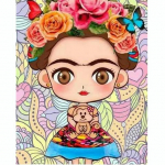 5D DIY Teemantmaal Anime lilled ja t&uuml;drukud Ristpistete komplekt Mosaiik Teemanttikandid Roos T&auml;is&uuml;mmargune/ruudukujuline puur Kodukaunistus Round 20x30cm