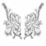 H&otilde;bedane pitskangast tikitud kleit, aplikatsioonid Flora krae v&otilde;rk barokkstiilis vintage &otilde;mble plaastrid pulmakaunistuseks meisterdamine